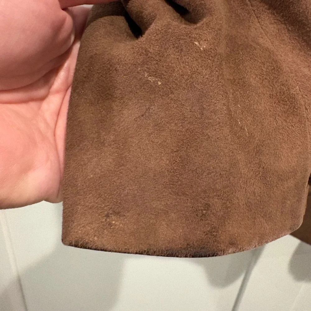 Lopez Suede Leather Blazer Mens 42 Brown Argentina Fine Leather Goods Jacket 70s
